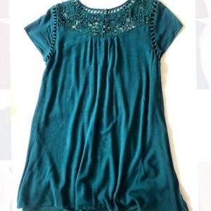 dark green shift dress, size Medium